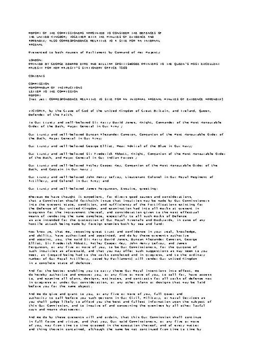 1859 Royal Commission text